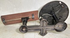 RARE antique ~1916 LIMOGE Factory Worker ARTIST ARMREST old Detailing APPARATUS~