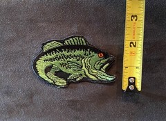 Jumping Large Mouth Bass Vintage Patch For The Outdoors And Fishing Enthusiast