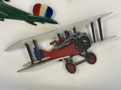 VINTAGE 1975 HOMCO USA DECOR METAL AIRPLANE 1232-BX-B TRI-WING++ 🇺🇸 LOT X3