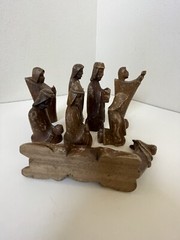 Carved Nativity Figures Modernists Wood Sculpture Mid Century Modern Mcm Era
