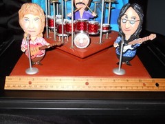 Rush Music Band by John Lamouranne The Egg Man Sculpture 2014 behind Glass RARE