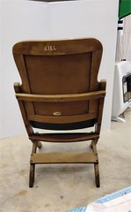 KIEL City of ST LOUIS Folding Chair Seat vintage wood cushioned auditorium