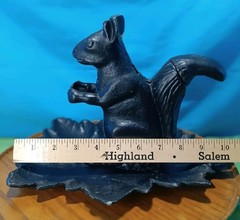 Vintage Aluminum Cast Squirrel Collectible Nut Cracker Black