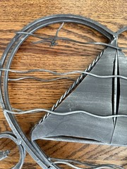 Nautical Sailboat Boat Metal Magazine Rack Holder Nautical Decor