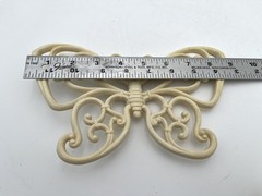 Vintage Butterflies Wall Decor Set of 3 Homco Made In USA 1978 Ivory White