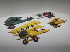 Vintage 1975 Homco Iron Airplanes Set of 4