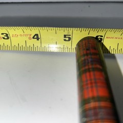Antique Tartanware Cylinder Ruler? 10 Inch