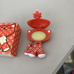 VTG Avon Fragrance Glace Pin Pal Red Calico Cat New In Box 1973