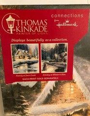 Hallmark Thomas Kinkade Hanger Family Deer Creek Winter Wall Canvas 2010 New