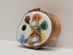 Authentic Limoges Box France Artist’s Paint Pallet Chamart Co. Exclusive
