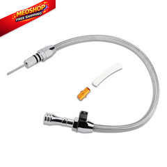 Aflle Racing Stainless Steel Flexible Transmission Dipstick Fits GM Silver