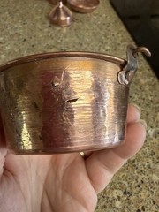 Vintage Copper Kitchenware Lot Small Cup Pot Pan Funnel Kettle