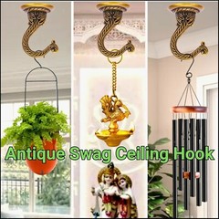 Antique Ceiling Hooks for Hanging Plants, Decorative Metal Wall Ceiling Brackets