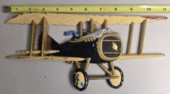 HOMCO USA Airplane 1975 Vtg Cast Metal Wall Art Decor Biplane Aviation 1232-BX-C