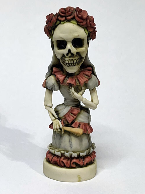 Harmony Kingdom artist Neil Eyre Designs Halloween Skeleton Bride Wedding Dress