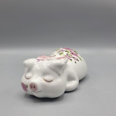 Vintage 1978 Avon Ceramic Potpourri Pig Ceramarte Made In Brazil Powder Shaker
