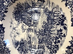 English Village plate England Blue Olde 1900s