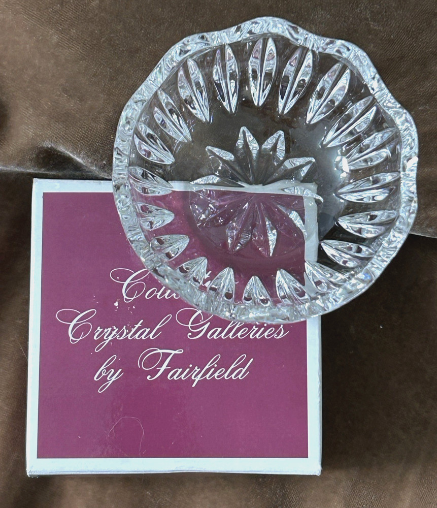 Collectors Crystal Galleries by Fairfield ~ Lead Crystal Trinket / Nut Bowl NIB