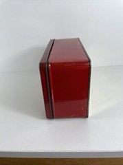 Rare Vintage Tindeco DeMets English Toffee, Bright Red Art Deco Butterfly Tin