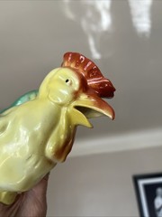 Vintage Ceramic Cream Rooster Pitcher Unbranded Very Nice Color And Condition
