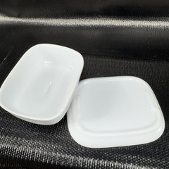 White Stoneware Ceramic Caviar Dish Container Butter Dish 4inch Restaurant Ware