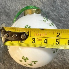 Royal Tara fine bone China, Ireland Shamrock Ornament on a green ribbon
