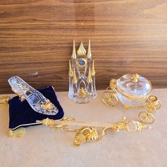 Vintage 1991 24k Gold Plated Franklin Mint Cinderella Golden Crystal Collection