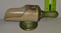 vintage Hand Painted China Footed SGK Porcelain Tea Spice Scoop Victorian