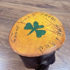 Vintage Irish Shillelagh Souvenir Pipe Good Luck From Ireland Shamrock Folk Art