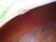 Teak Wardrobe Bowl Footed Catch All Trinket Dish Made In Taiwan VTG Classic