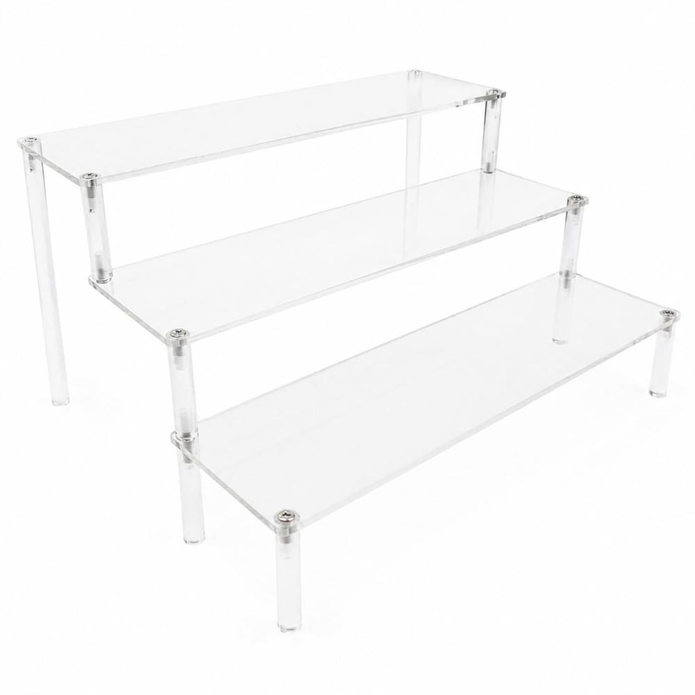WEERSHUN 3 Tier Acrylic Display Stand 1PACK 3-layer transparent, Transparent
