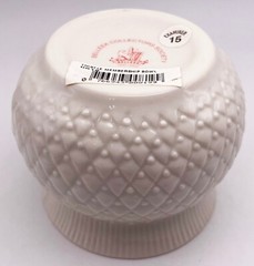 VTG Belleek Ireland Collectors Society Ceramic Thistle Bowl Gold Trim 2.5″