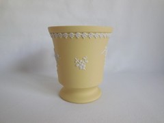 Wedgwood Primrose Yellow Jasperware Prunus Cherry Blossom Vase