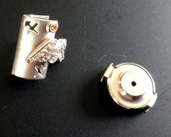 K18WG Angel Diamond Brooch Boys Type Designer Made in Japan