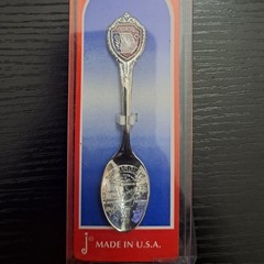 1990’s Georgia State Souvenir Spoon Flag Shield Emblem with Etched Bowl Details