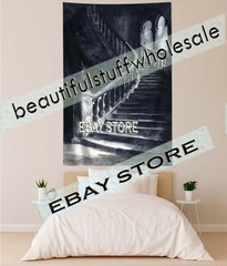 Gothic Interior Stairs Wall Hanging Tapestry Dark Aesthetic 39X59 in