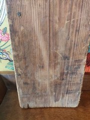 Antique late 19th century Oakleys Wellington knife polish board oak and leather