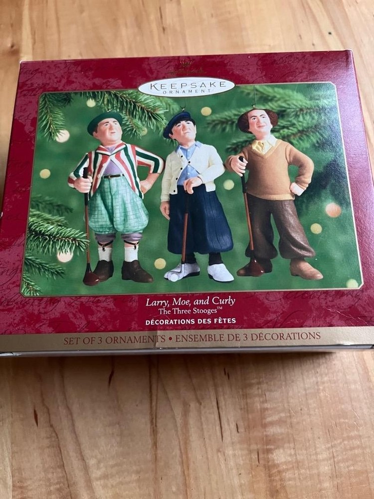 Hallmark Keepsake Ornament 2000 Larry Moe and Curly The Three Stooges Set of 3