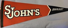 ST JOHNS PENNANT BIG EAST NY RED STORM BASKETBALL QUEENS MSG BANNER