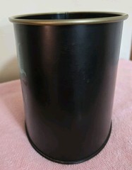 Vintage Tole Painted Black Metal Basket, Mail Desk Organizer 7″ x 4.75″ x 5″