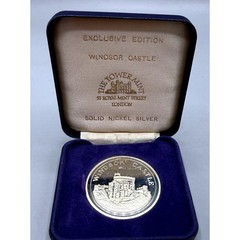 Tower Mint Windsor Castle Dover Castle Solid Nickel Silver Medallions-2 1984