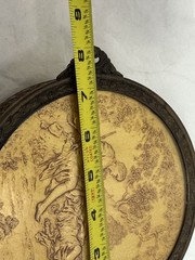 Vintage PNCW 3-Pc Covered Footed Nut Candy Dish Repousse Brass Glass