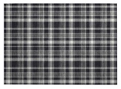 2′ X 3′ Black Gray and White Plaid Washable Non Skid Rug