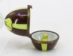 Limoges France Easter Egg Trinket Box Hand Painted Porcelain Hinged Collectible