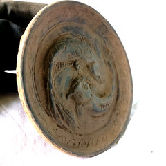300 BC Amazing Ancient Roman Terracotta Plateful Plate High detailed decorated
