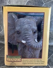 Alco Resin Elephant Decorative Stand Original 3D Design New in Box -12 Inch Tall