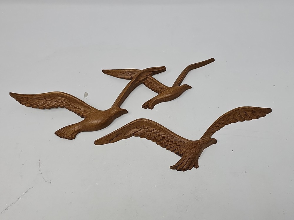 Vintage HOMCO 7619 Flying Seagulls Wall Decor Set of 3 Made in USA B13