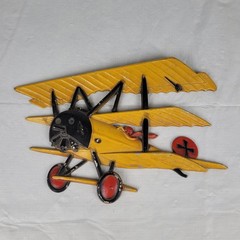 Vintage 1975 HOMCO SEXTON Set of 2 Airplanes Cast Metal Wall Art Decor Planes