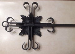 Vintage Cast Iron Skeleton Key Gothic Wall Decor MCM Medieval 1960s 28″ 3 Pc