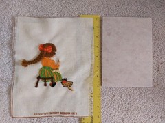 Vtg 1973 Sunset Design Jiffy Stitchery “Sewin” #703 Completed Unframed